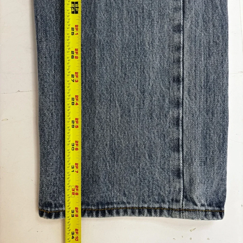 Vtg Levis 501 Original Fit Mens‎ Blue Denim Straight Leg Button Fly Jeans 38x34